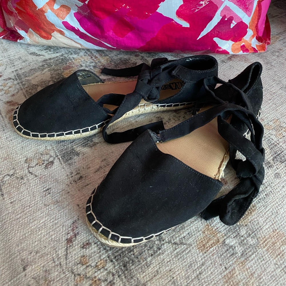 Strappy Black Espadrilles